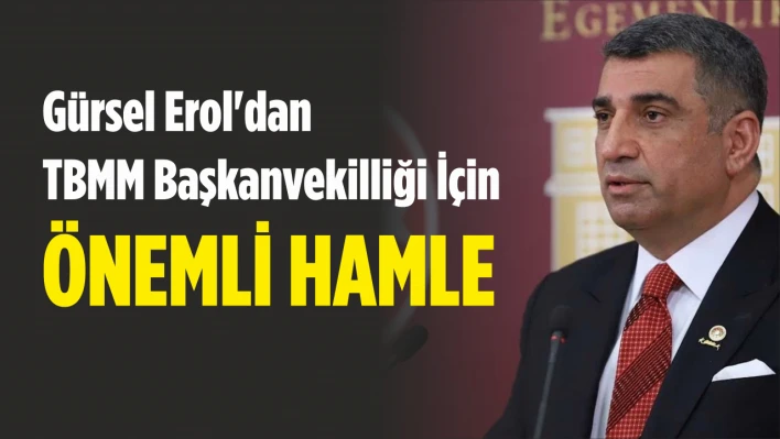 Gürsel Erol'dan TBMM Başkanvekilliği İçin Önemli Hamle