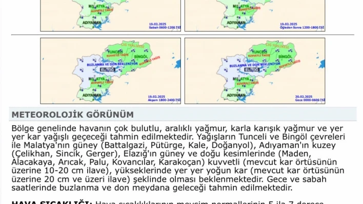 Meteorolojiden 5 il için kuvvetli kar yağışı uyarısı