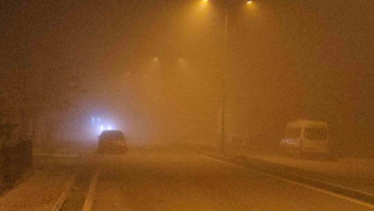 Elazığ'da gece saatlerinde yoğun sis