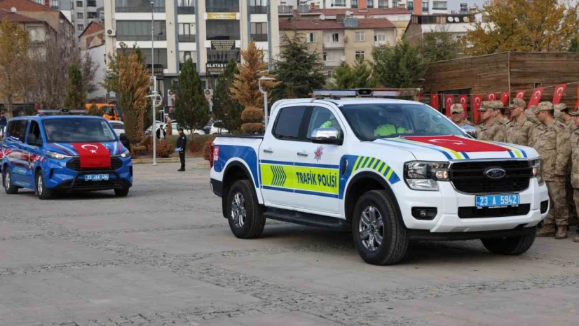 Elazığ'da emniyet ve jandarmaya 84 yeni araç