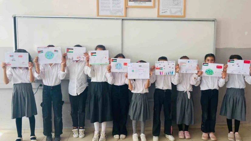 Elazığ'da öğrencilerden Filistin'e destek