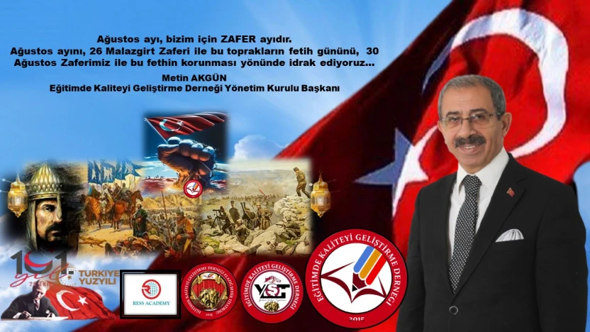 Başkan Akgün'den Malazgirt Zaferi-30 Ağustos Zafer Bayramı Mesajı