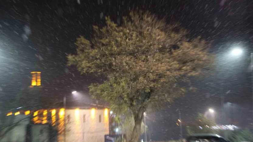 Harput'ta kar yağışı başladı
