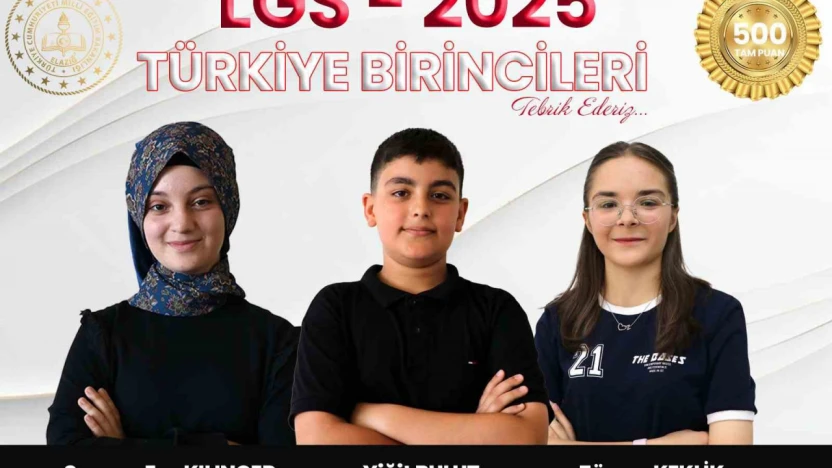 LGS'de Elazığ'dan 3 Türkiye birincisi
