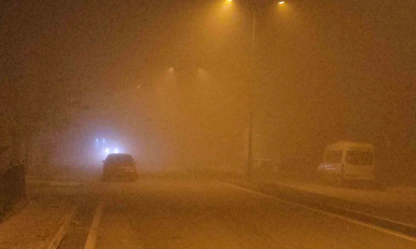 Elazığ'da gece saatlerinde yoğun sis