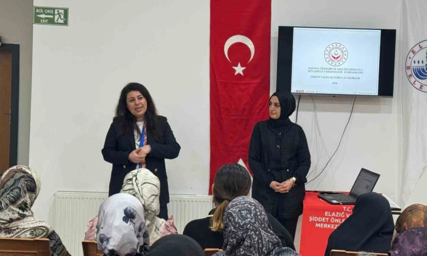 Elazığ'da kadına yönelik şiddetle mücadele eğitimi