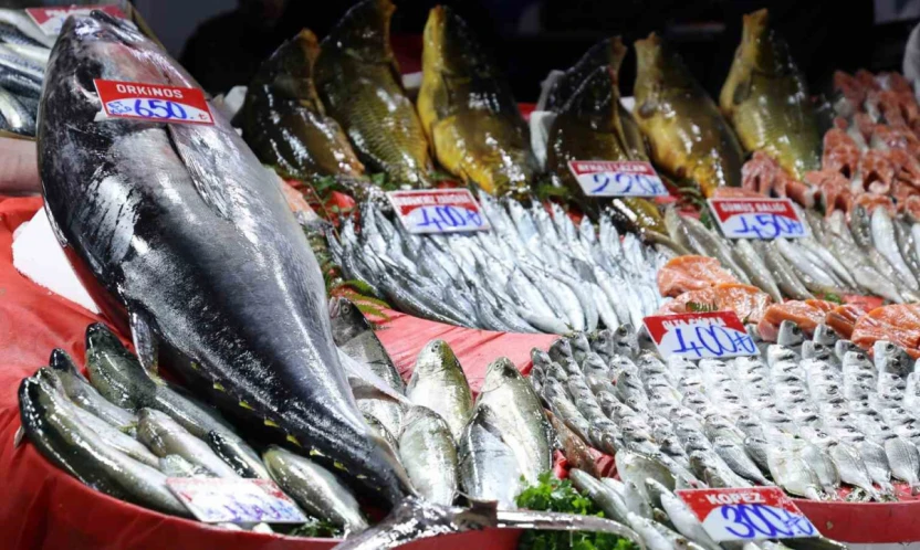 Elazığ Kapalı Çarşı'da 85 kiloluk orkinos tezgaha indi