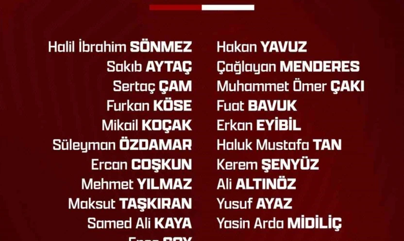 Elazığspor 21 futbolcuyla İstanbul'a gidiyor