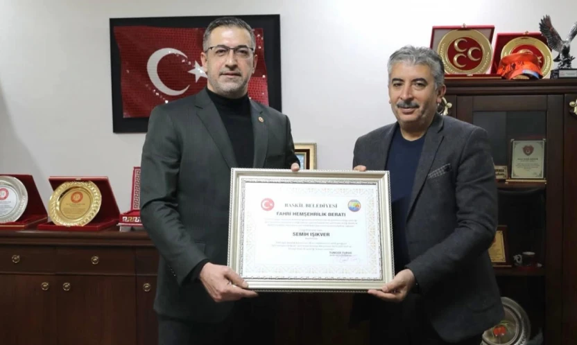 Işıkver'e Fahri Hemşehrilik Beratı